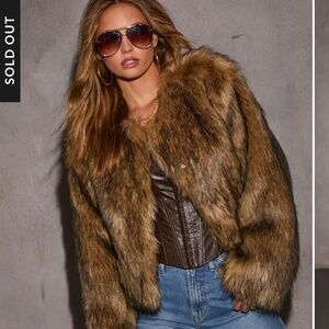 Medium Brown Faux Fur